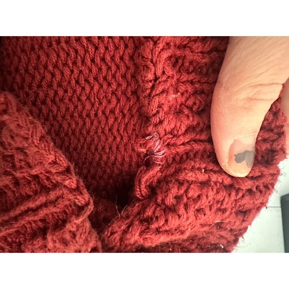 Vtg Oversize Heavy Grandma Sweater Floral M‎ Cottagecore Retro Patchwork Granny - Picture 9 of 9